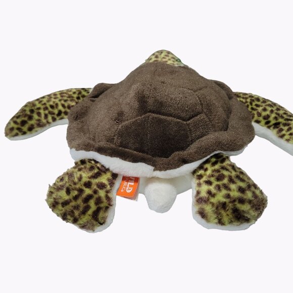 Wild Republic Sea Turtle 13 inch Plush Spotted Realistic Stuffed Animal Toy - Picture 5 of 10